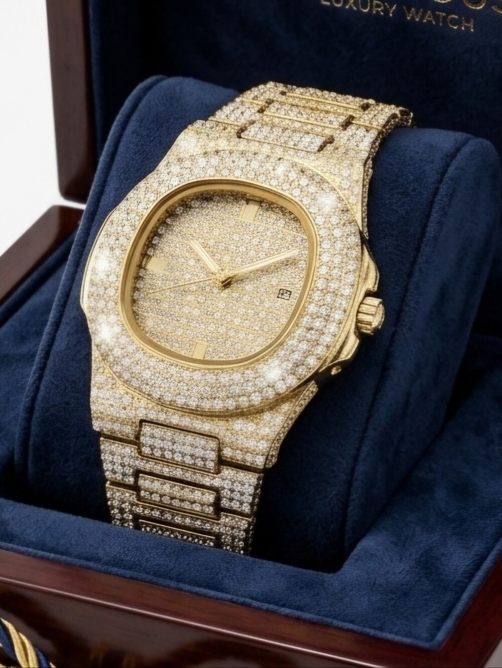 Iced Gold Watch
